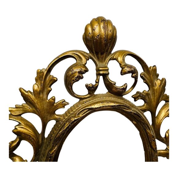 VTG Pair Virginia Metalcrafters Oval Brass Picture Frames Ornate Victorian 11" - Picture 7 of 14